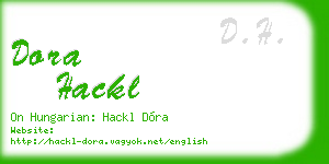 dora hackl business card