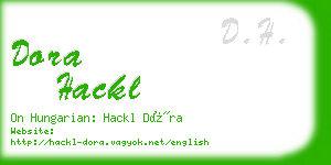 dora hackl business card